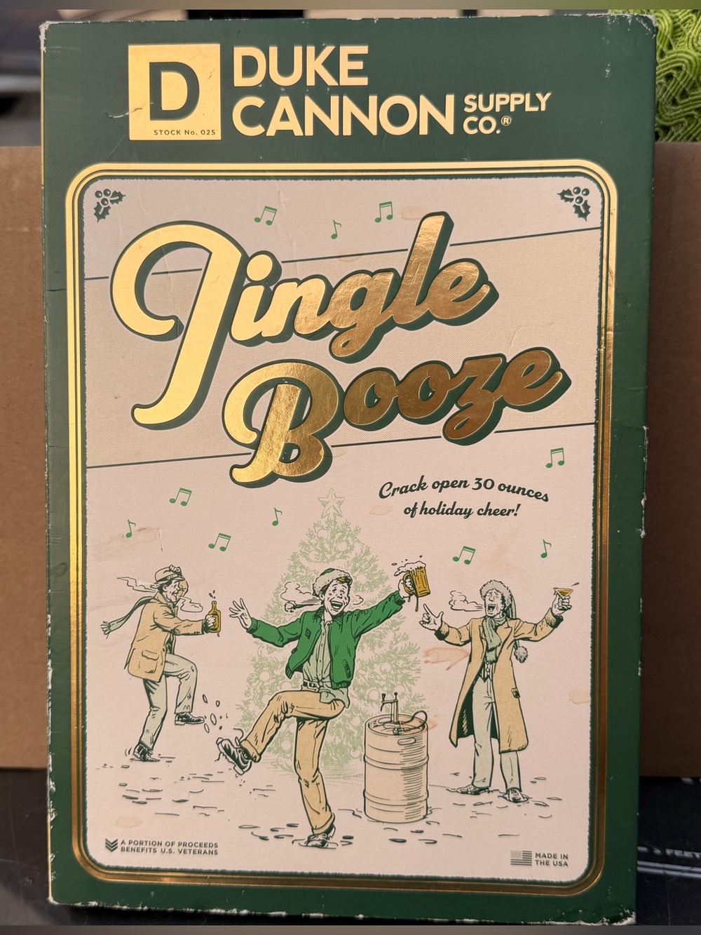 Duke Cannon Jingle Boooze Holiday Party pack 3 bars soap